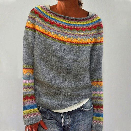 Kaia - Retro Knitted Jumper for Women