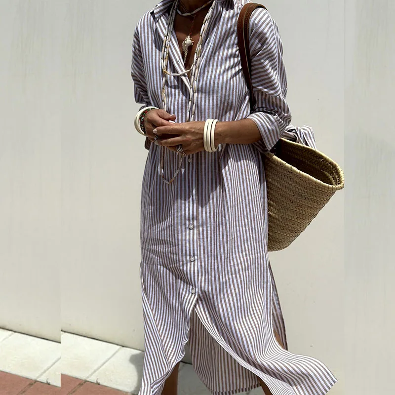 Jessica™ - Striped Shirt Dress